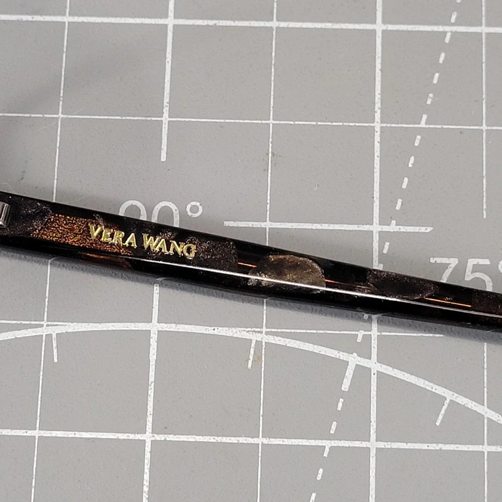 Vera Wang Eyeglass Frames V330 BR 54-16-138 Brown Tortoise Oval Full Rim Womens‎